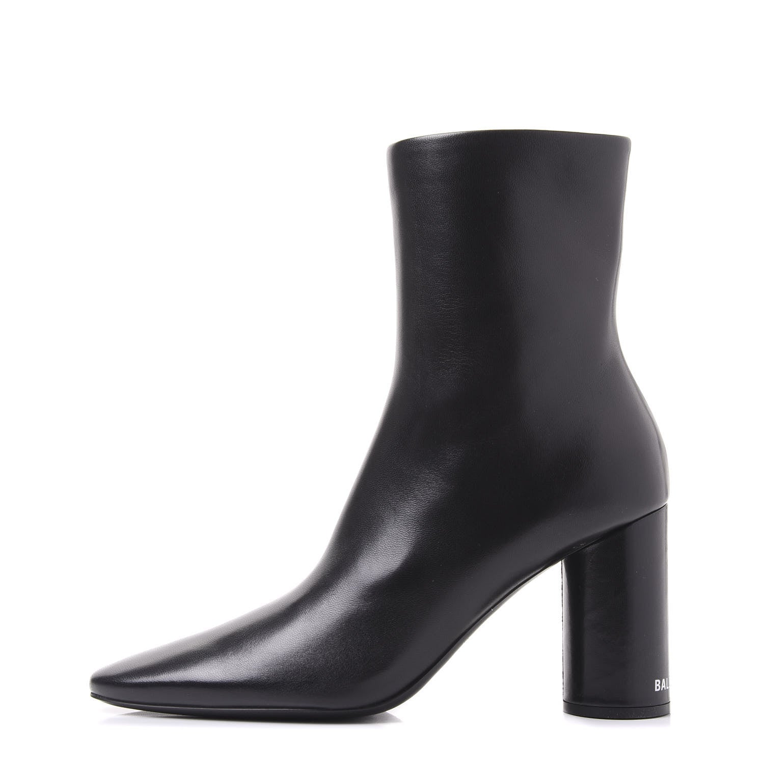 Balenciaga Shiny Sheepskin 20mm Oval Booties 38 Black 1 of 9