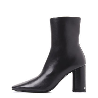 Balenciaga Shiny Sheepskin 20mm Oval Booties 38 Black 1 of 9
