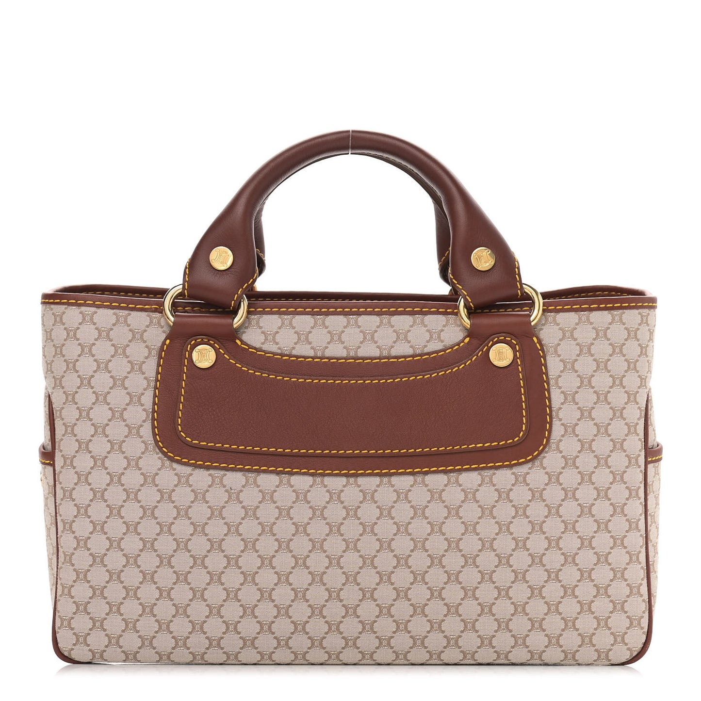Canvas Calfskin Boogie Satchel Khaki