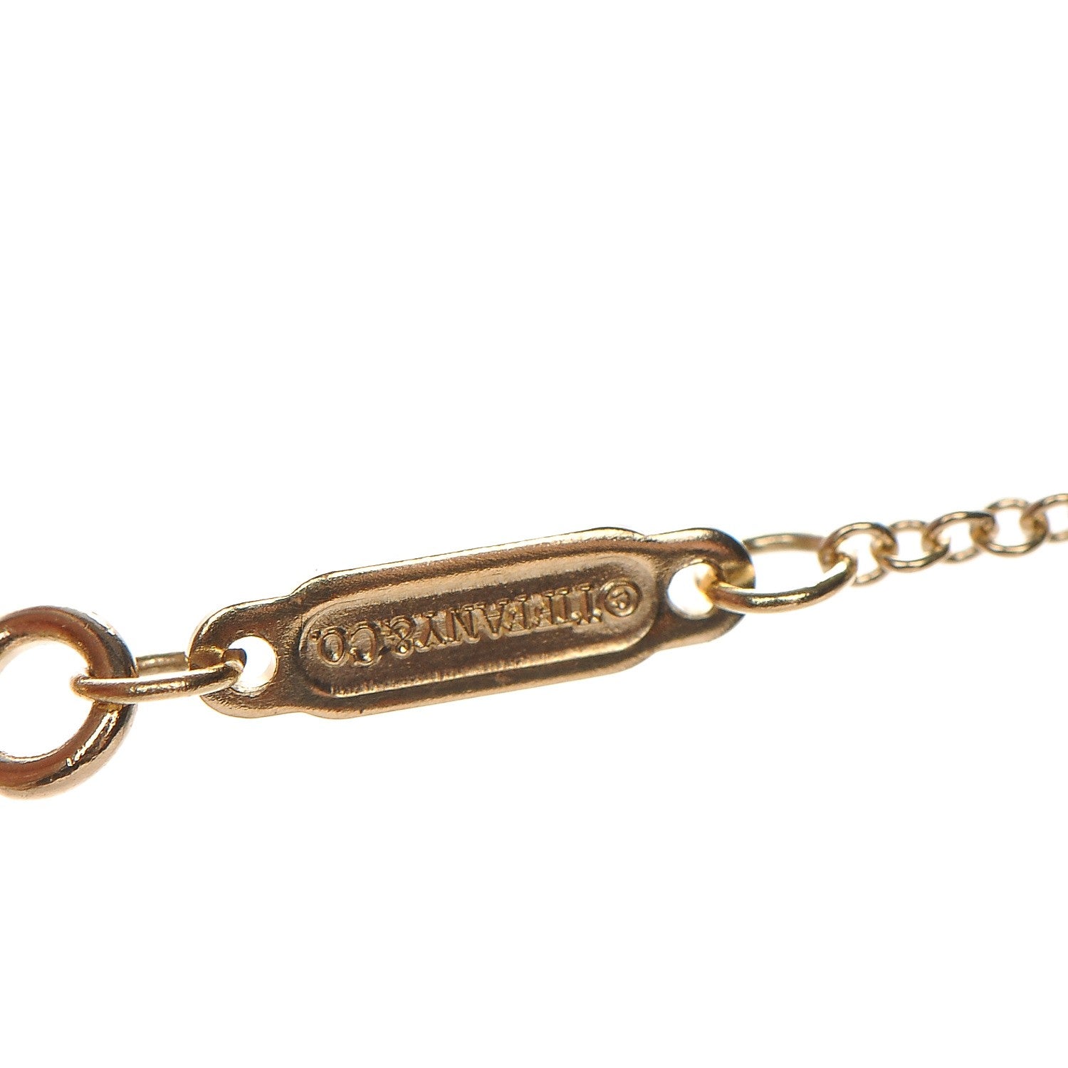 Tiffany 18K Yellow Gold Large T Smile Pendant Necklace 7 of 8