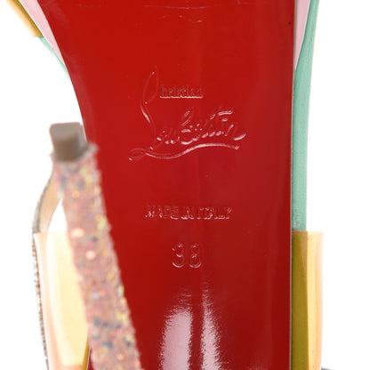 Christian Louboutin Nappa PVC Artisteric 120 Sandals 38 Opal 7 of 9