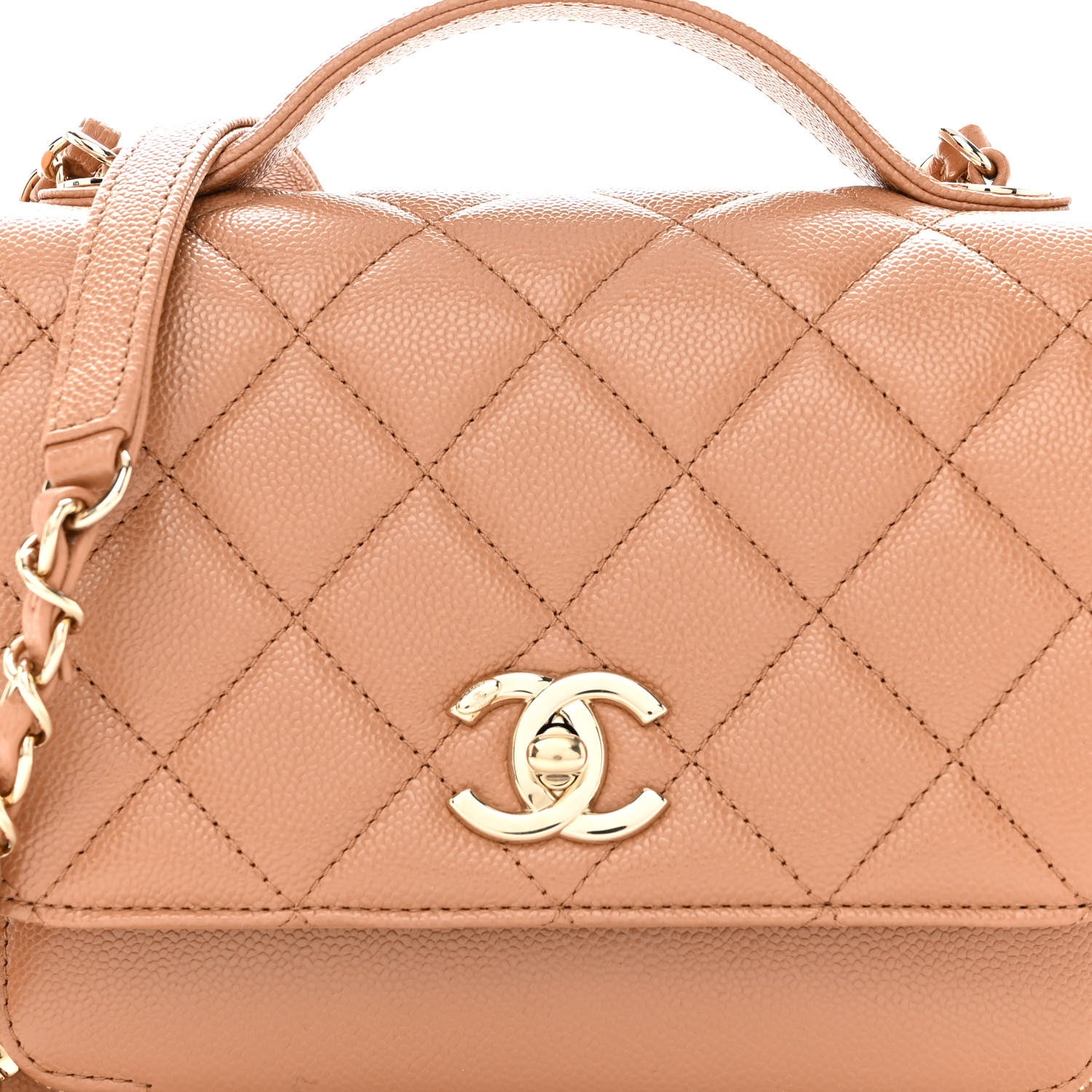 Chanel Caviar Quilted Medium Business Affinity Flap Beige 8 of 10