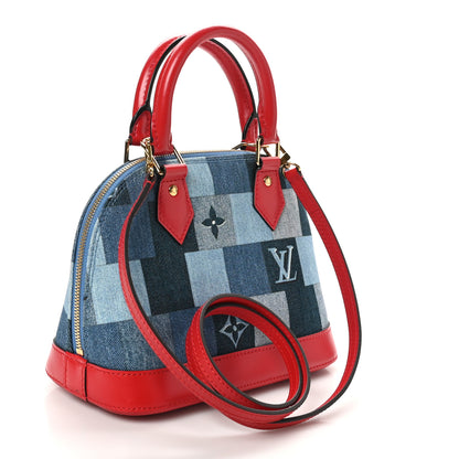 Louis Vuitton Denim Damier Monogram Patchwork Alma BB 3 of 9