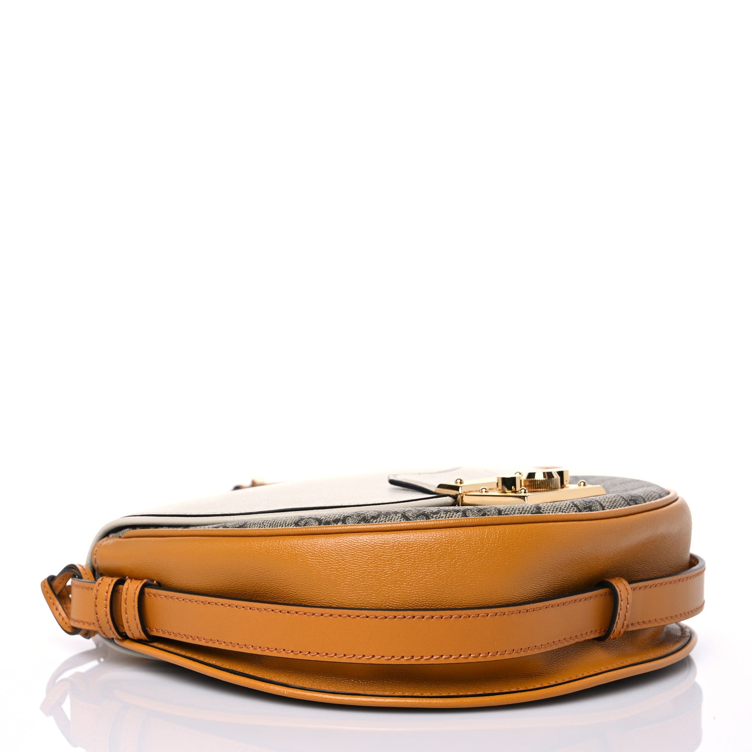Gucci GG Supreme Monogram Calfskin Small Padlock Messenger Shoulder Bag Beige Mystic White Sun Oil 4 of 7