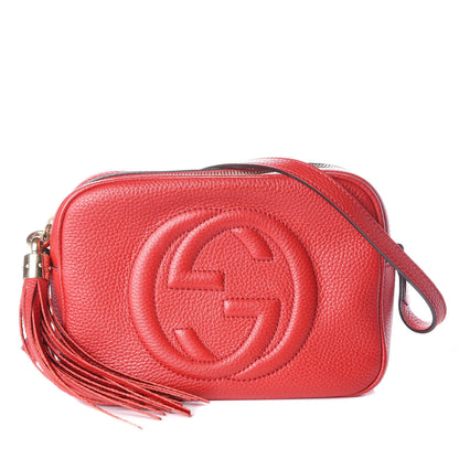 Gucci Pebbled Calfskin Small Soho Disco Bag Vibrant Red 1 of 13
