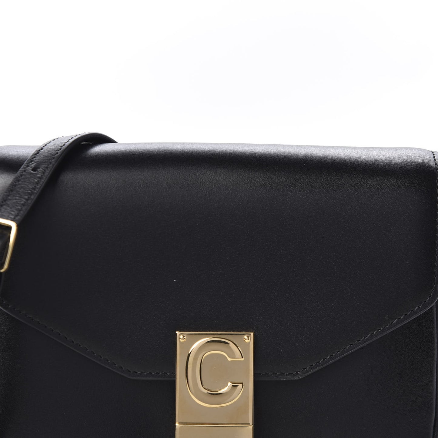 Shiny Calfskin Small Pampille C Bag Black