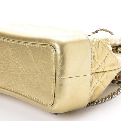 Chanel Metallic Aged Calfskin Quilted Gabrielle Backpack Gold 9 of 9