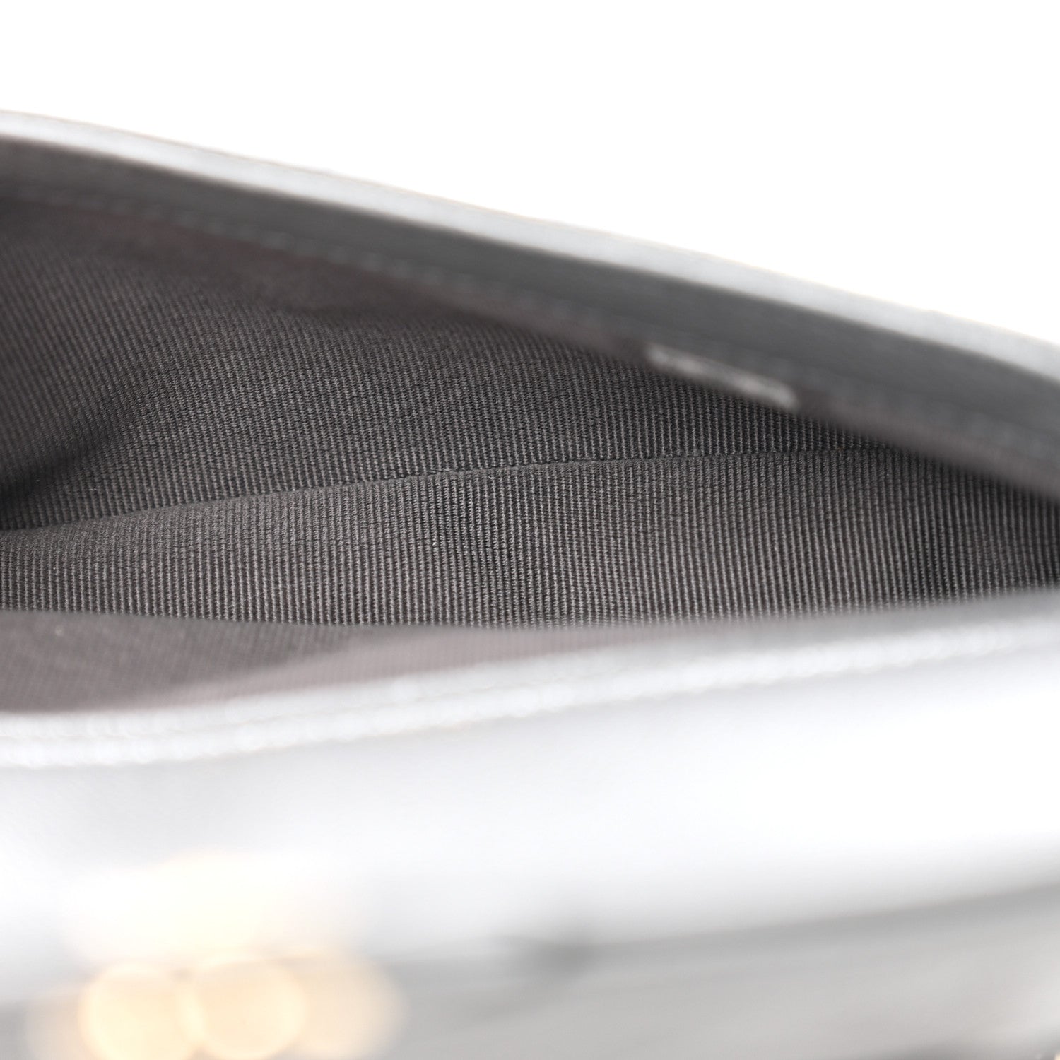 Chanel Caviar Quilted Flap Phone Holder With Chain Grey 6 of 14