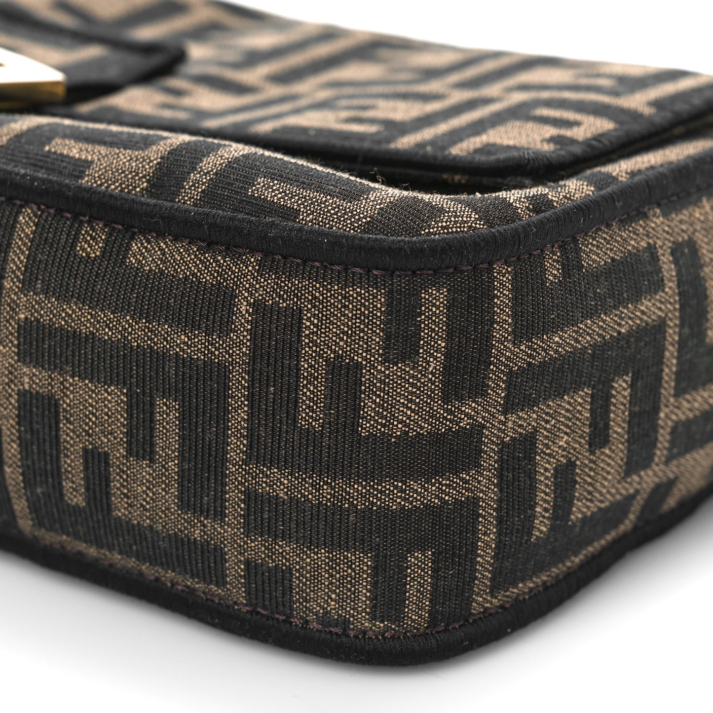 Fabric Jacquard FF 1974 Medium Baguette Tobacco Moro Black