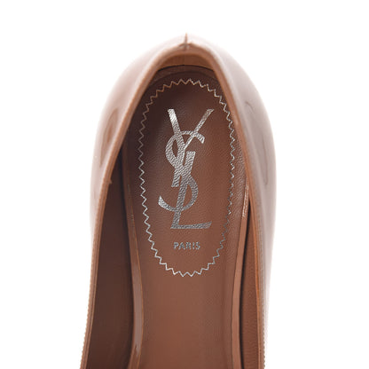 Saint Laurent Patent Tribtoo 80 Platform Pump 37.5 Soft Nude 8 of 17
