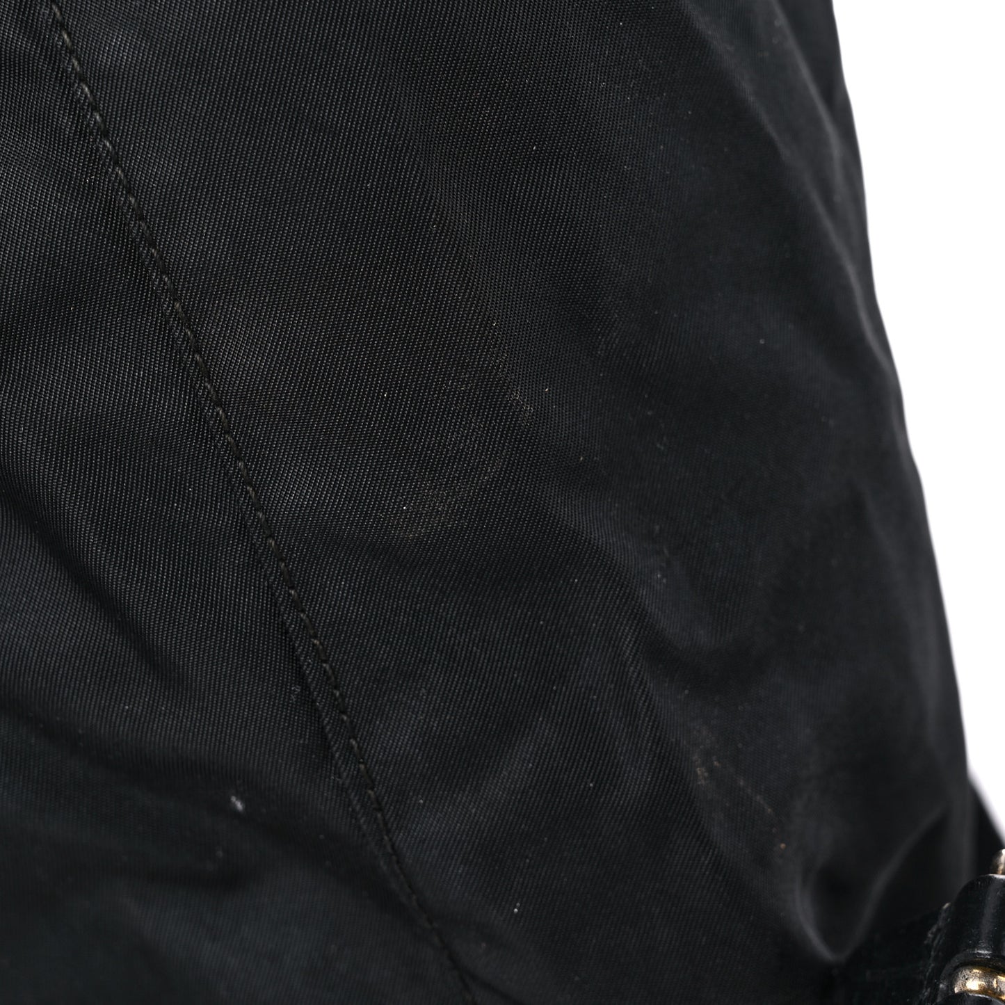 Tessuto Nylon Crocodile Embossed Calfskin Cinch Backpack Black