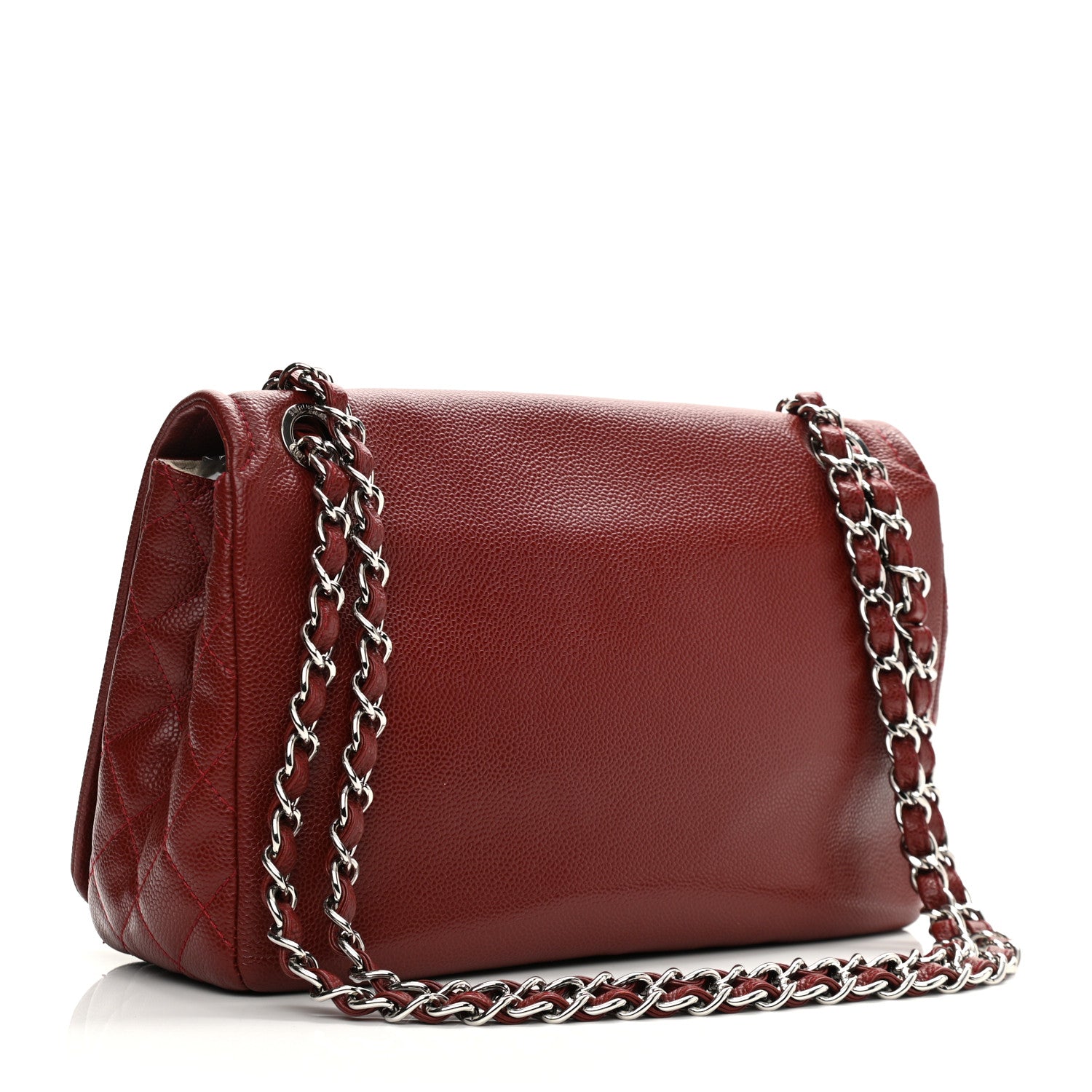 Chanel Caviar Large Timeless CC Flap Dark Red 3 of 10