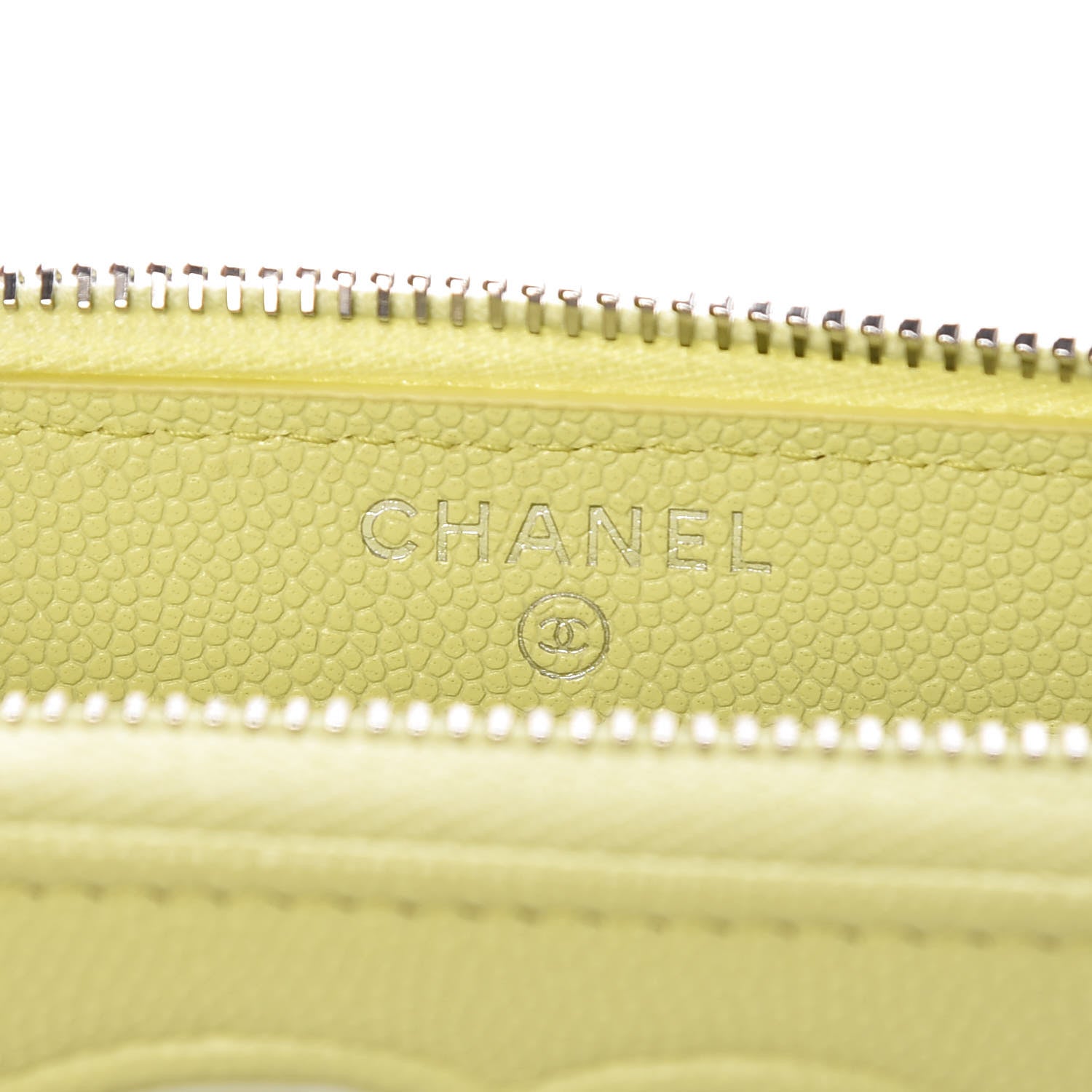Chanel Caviar CC Medium Zip Around Wallet Light Pink Light Green 6 of 10