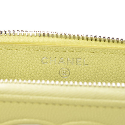 Chanel Caviar CC Medium Zip Around Wallet Light Pink Light Green 6 of 10