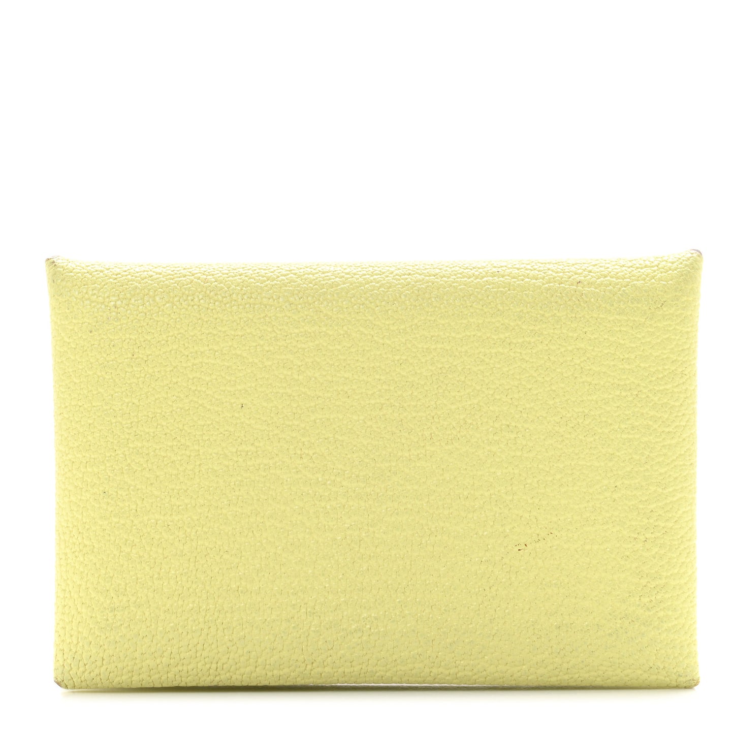 Chevre Mysore Verso Calvi Card Case Jaune Bourgeon Nata