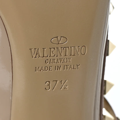 Valentino Garavani Patent Nappa Rockstud Ankle Strap 100mm Pumps 37.5 Poudre 7 of 7