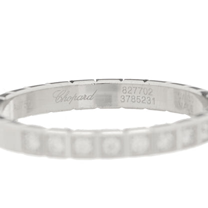 Chopard 18K White Gold Diamond Ice Cube Half Set Band Ring 53 6.5 5 of 7