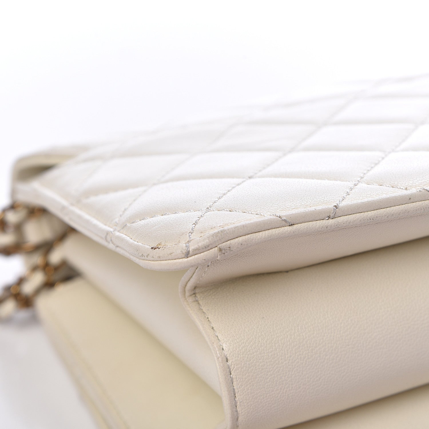 Chanel Sheepskin Quilted Beauty Lock Flap White 14 of 31