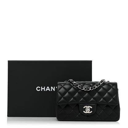 Chanel Lambskin Quilted Mini Rectangular Flap Black 19 of 19