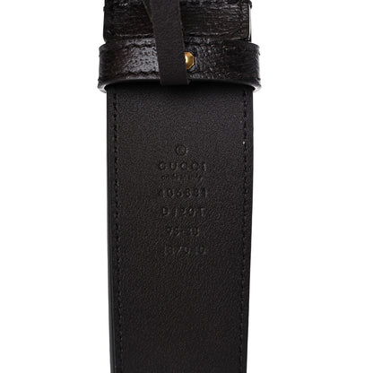 Gucci Textured Dollar Calfskin Double G 40mm Belt 95 38 Dark Cocoa 3 of 4
