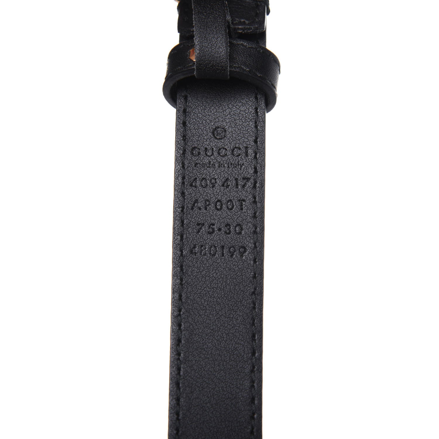 Gucci Calfskin Double G 20mm Belt 75 30 Black 3 of 8