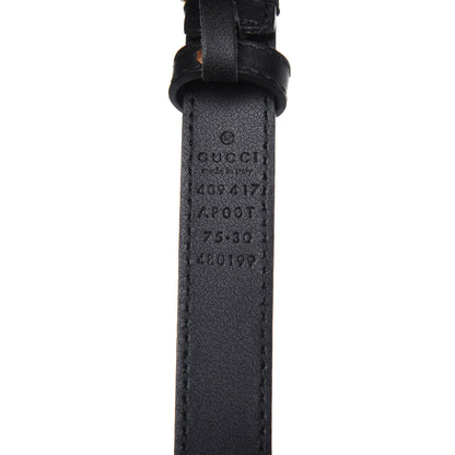 Gucci Calfskin Double G 20mm Belt 75 30 Black 3 of 8