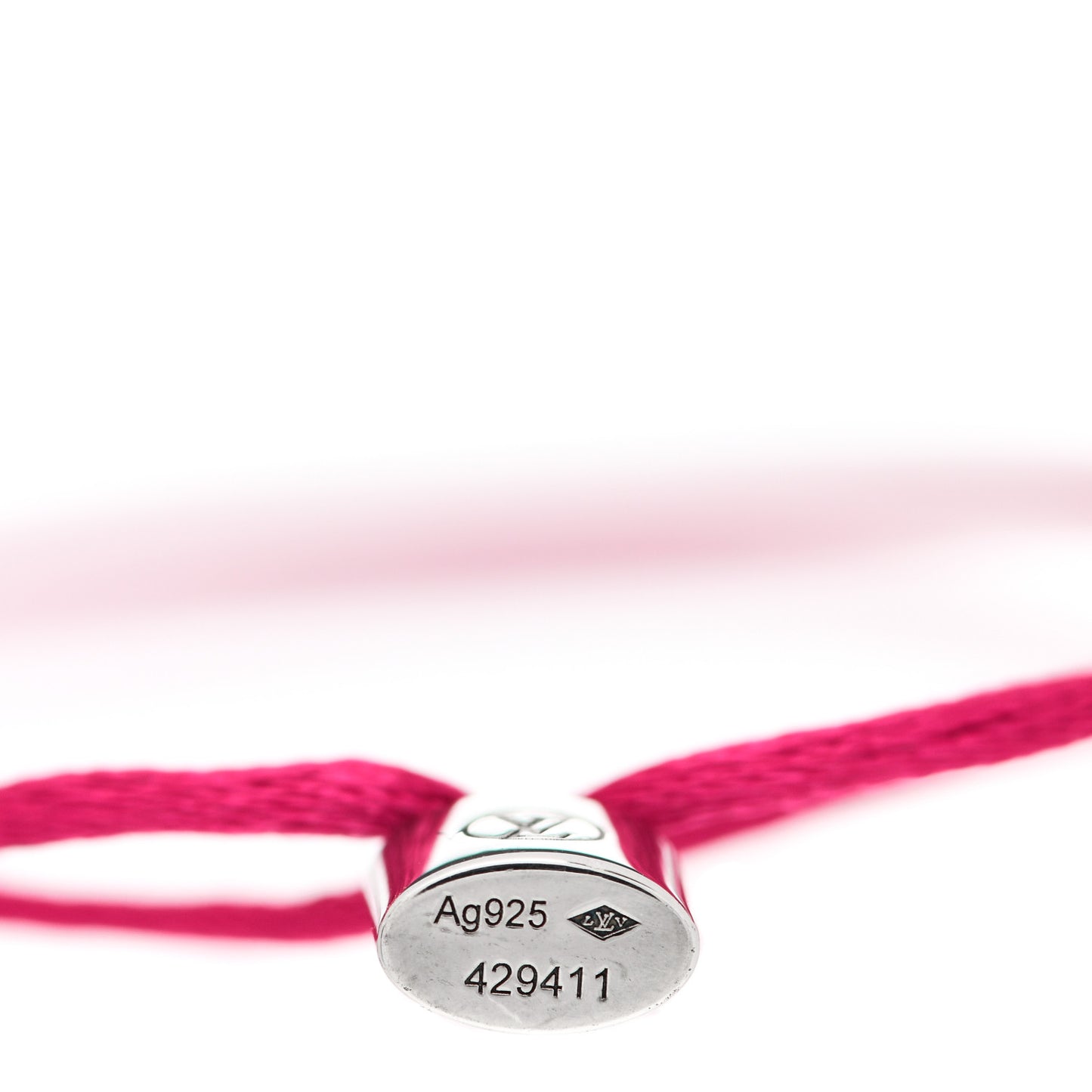 X UNICEF Sterling Silver Lockit Bracelet Neon Pink