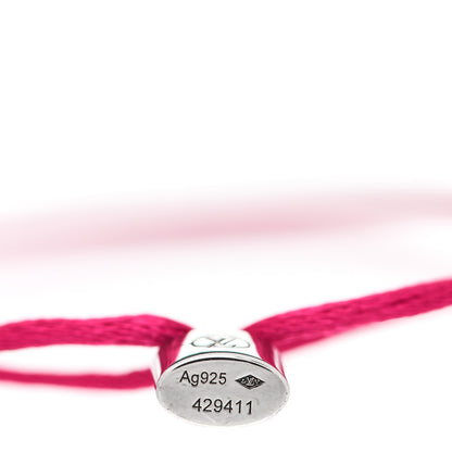 Louis Vuitton X UNICEF Sterling Silver Lockit Bracelet Neon Pink 3 of 4