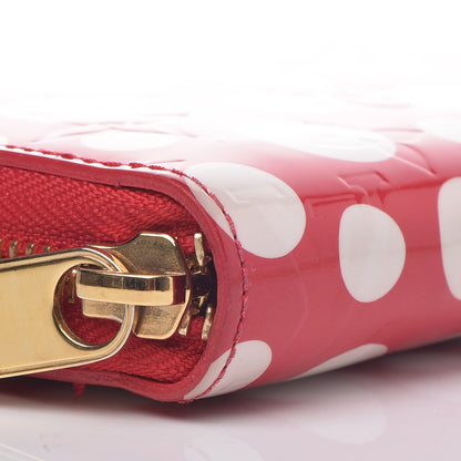 Louis Vuitton Vernis Kusama Infinity Dots Zippy Wallet Red 9 of 11