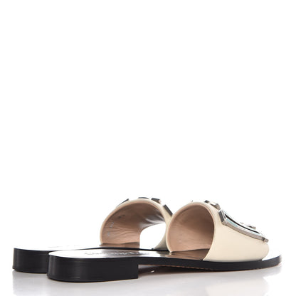 Christian Dior Calfskin Dio(r)evolution 10mm Slide Sandals 38.5 Off White 4 of 11
