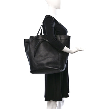Celine Soft Grained Calfskin Medium Belt Cabas Phantom Black 2 of 8