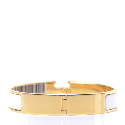 Hermes Enamel Narrow Clic Clac H Bracelet GM White 2 of 7