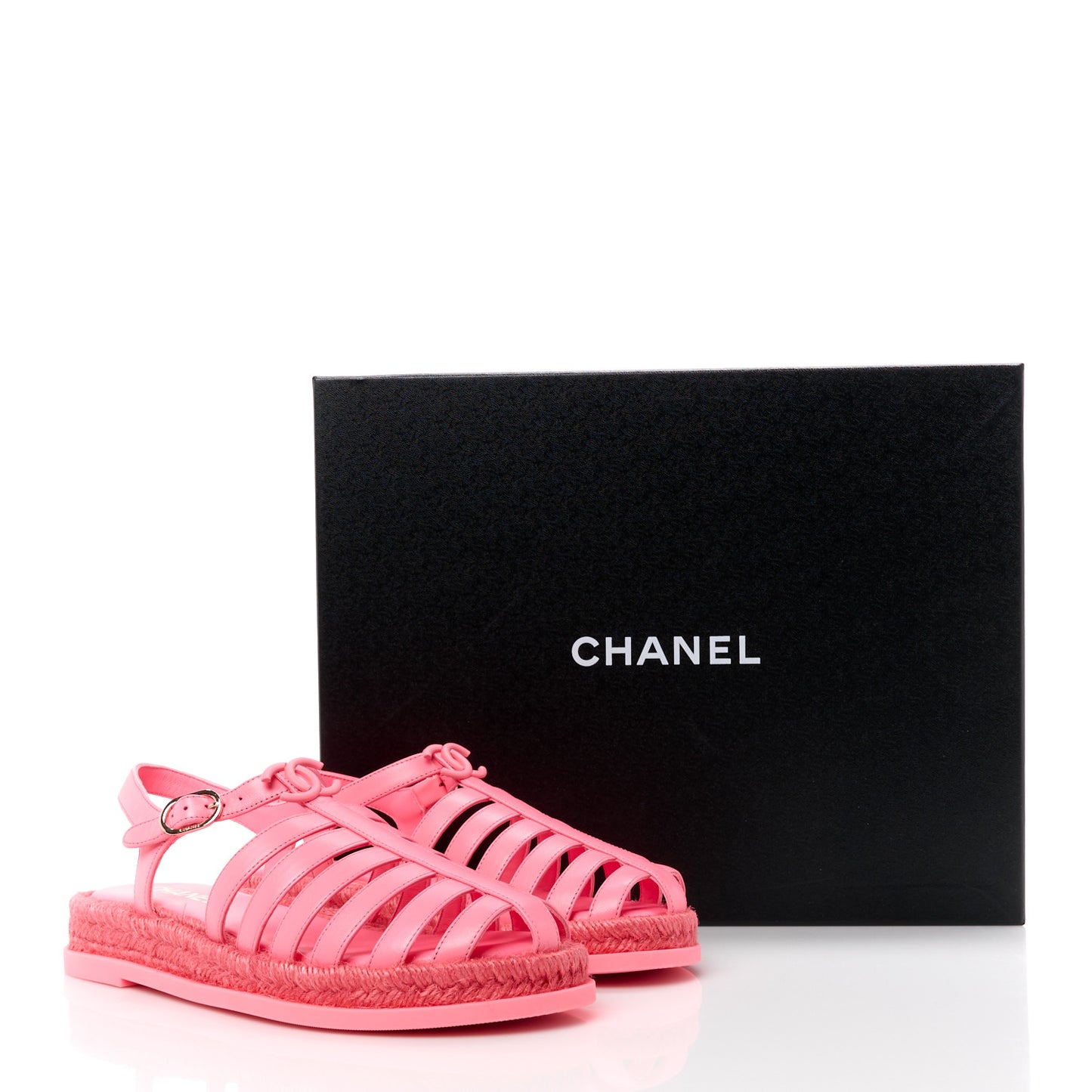 Lambskin Espadrille Sandals 39 Coral