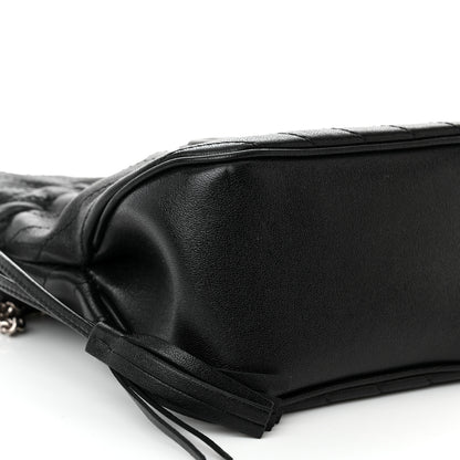 Gucci Sakai Be Green Calfskin Diagonal Stitched Mini Blondie Bucket Bag Black 8 of 10