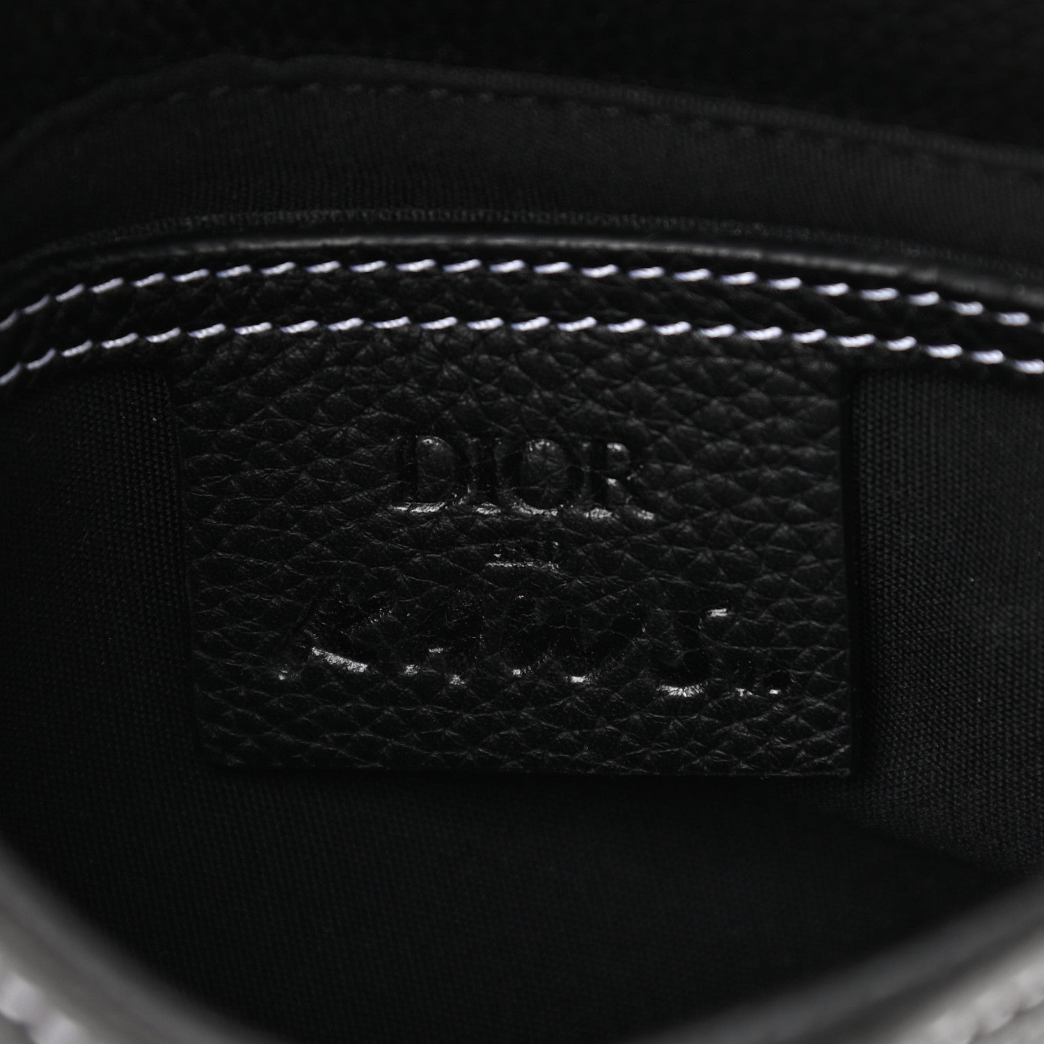 Christian Dior X KAWS Grained Calfskin Bee Saddle Pouch Black 6 of 9