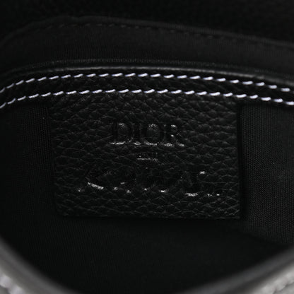 Christian Dior X KAWS Grained Calfskin Bee Saddle Pouch Black 6 of 9