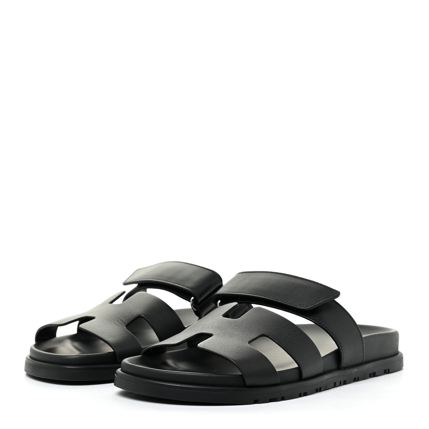 Calfskin Womens Chypre Sandals 37.5 Black