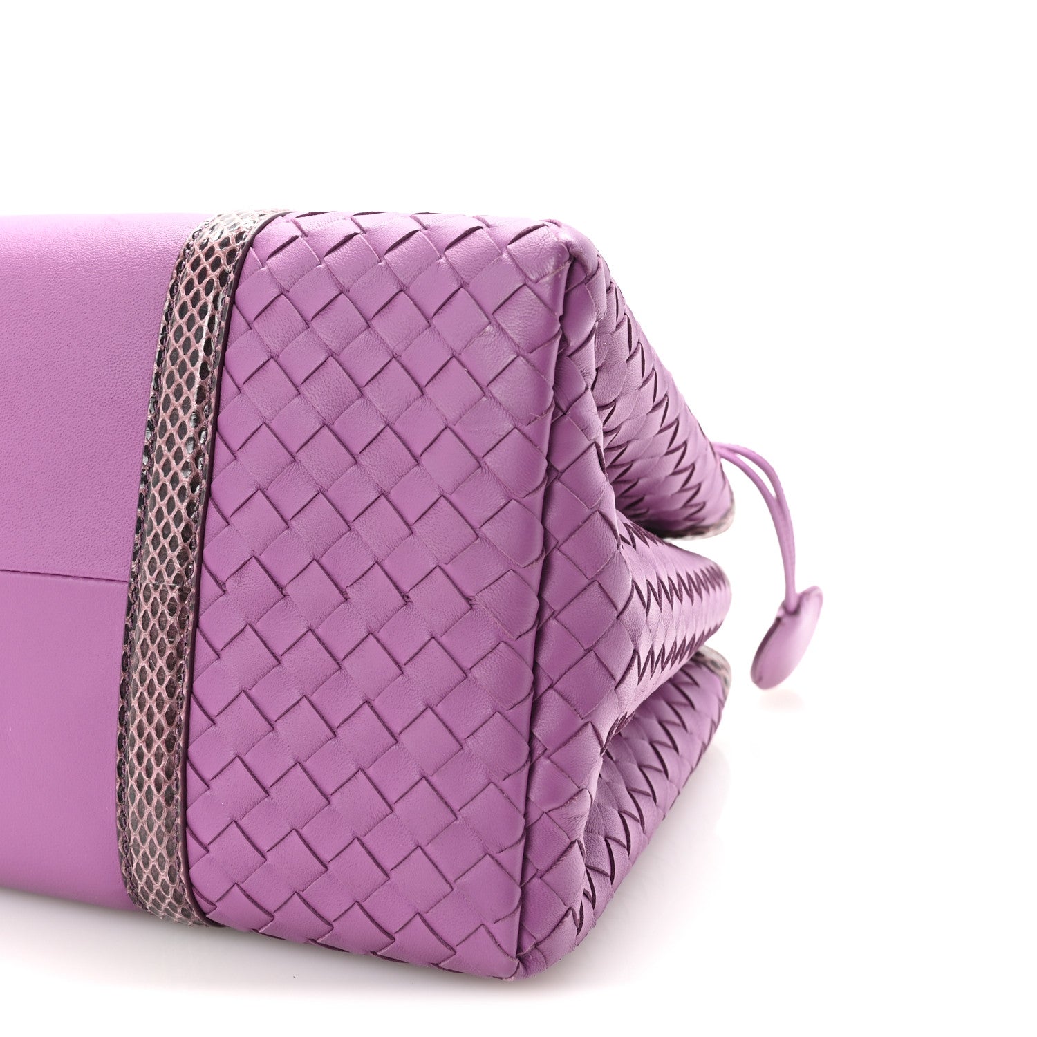 Bottega Veneta Calfskin Snakeskin Intrecciato Small Roma Ametiste 9 of 9