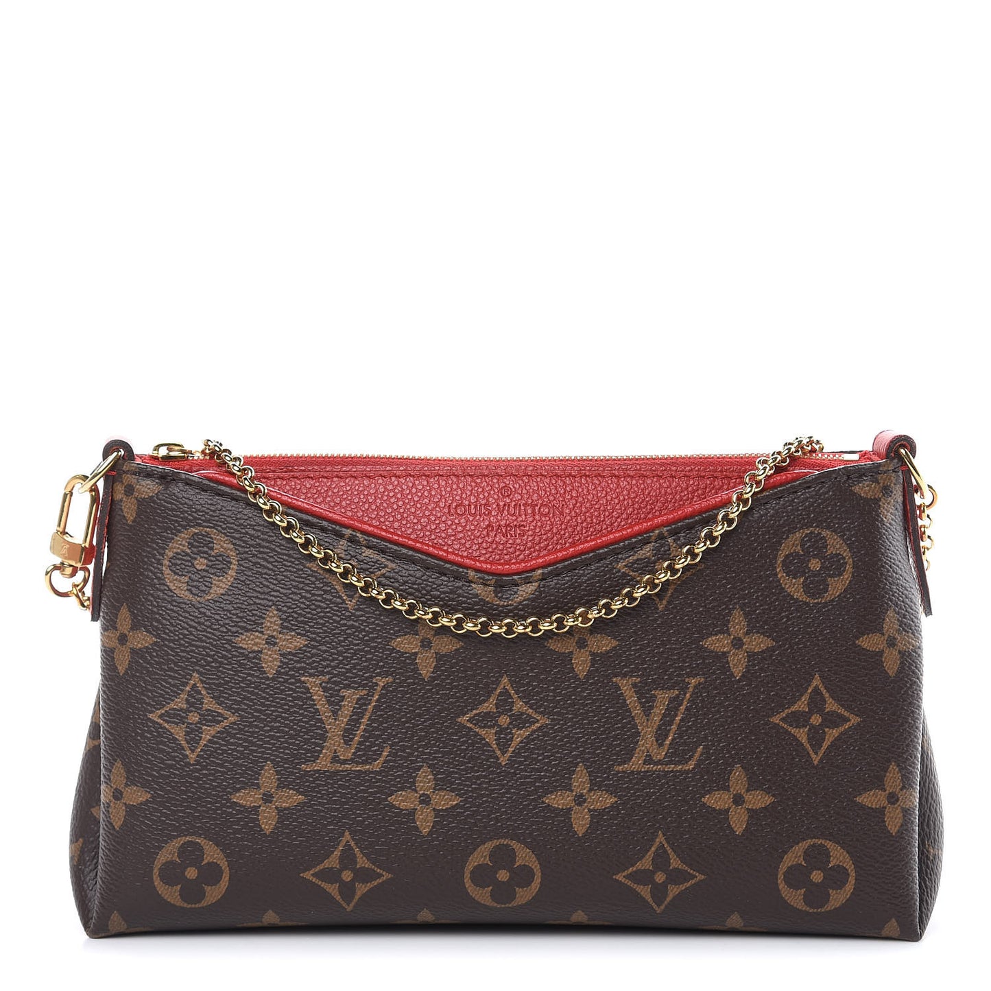 Monogram Pallas Clutch Cherry