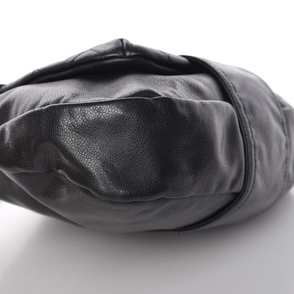 Chanel Glazed Caviar Flap Hobo Dark Grey 6 of 10