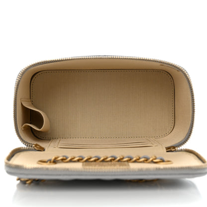Chanel Lambskin Quilted Small Pearl Crush Vanity Case With Chain Grey 5 of 12