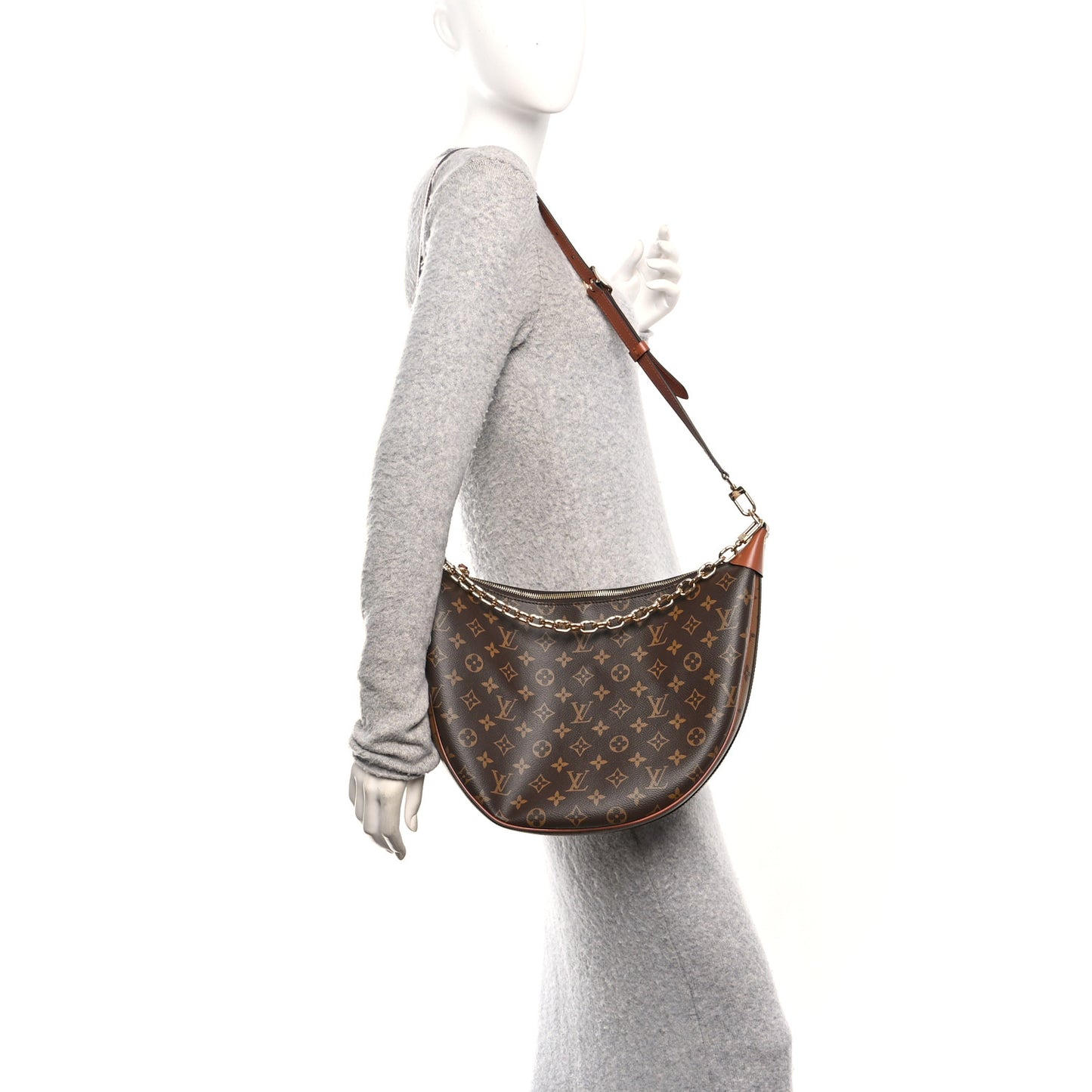 Reverse Monogram Loop Hobo