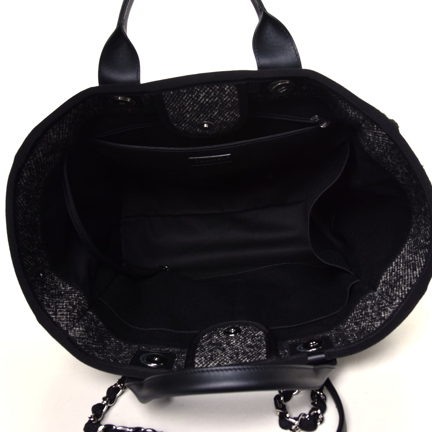 Mixed Fibers Medium Deauville Tote Black
