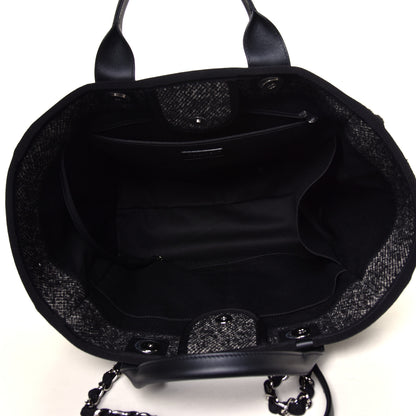 Chanel Mixed Fibers Medium Deauville Tote Black 8 of 8