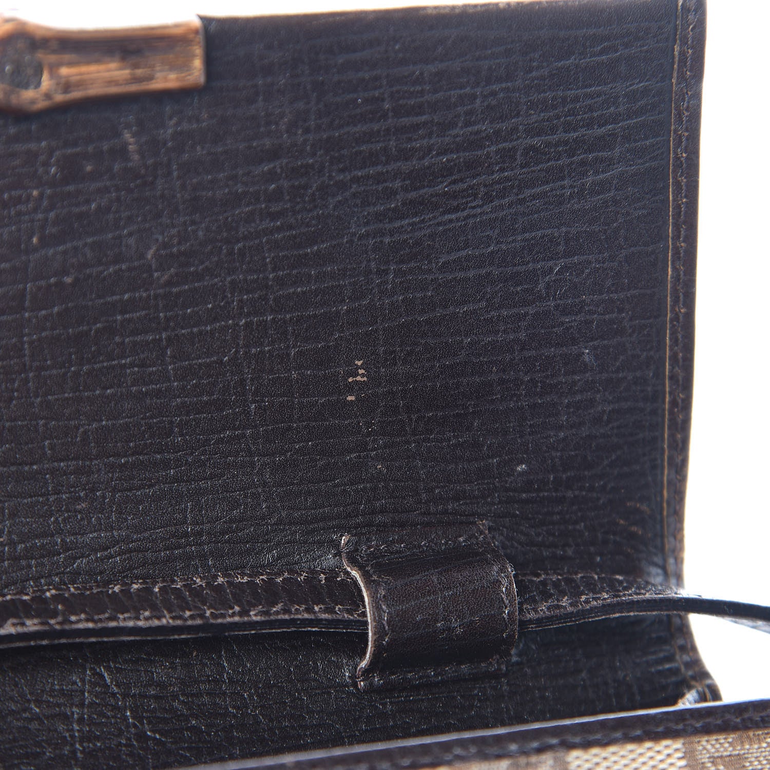 Gucci Monogram Bamboo Bar Clutch Dark Brown 7 of 11