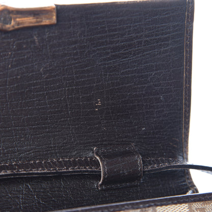 Gucci Monogram Bamboo Bar Clutch Dark Brown 7 of 11