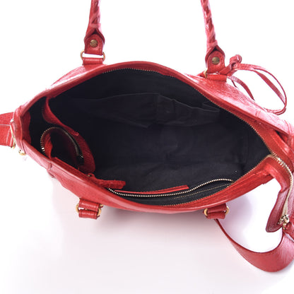 Balenciaga Agneau Gold Metallic Edge Hardware S City Rouge Rubis 5 of 18