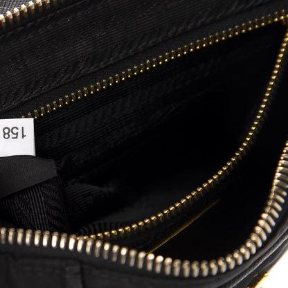 Prada Tessuto Nylon Saffiano Crossbody Bag Black 10 of 11