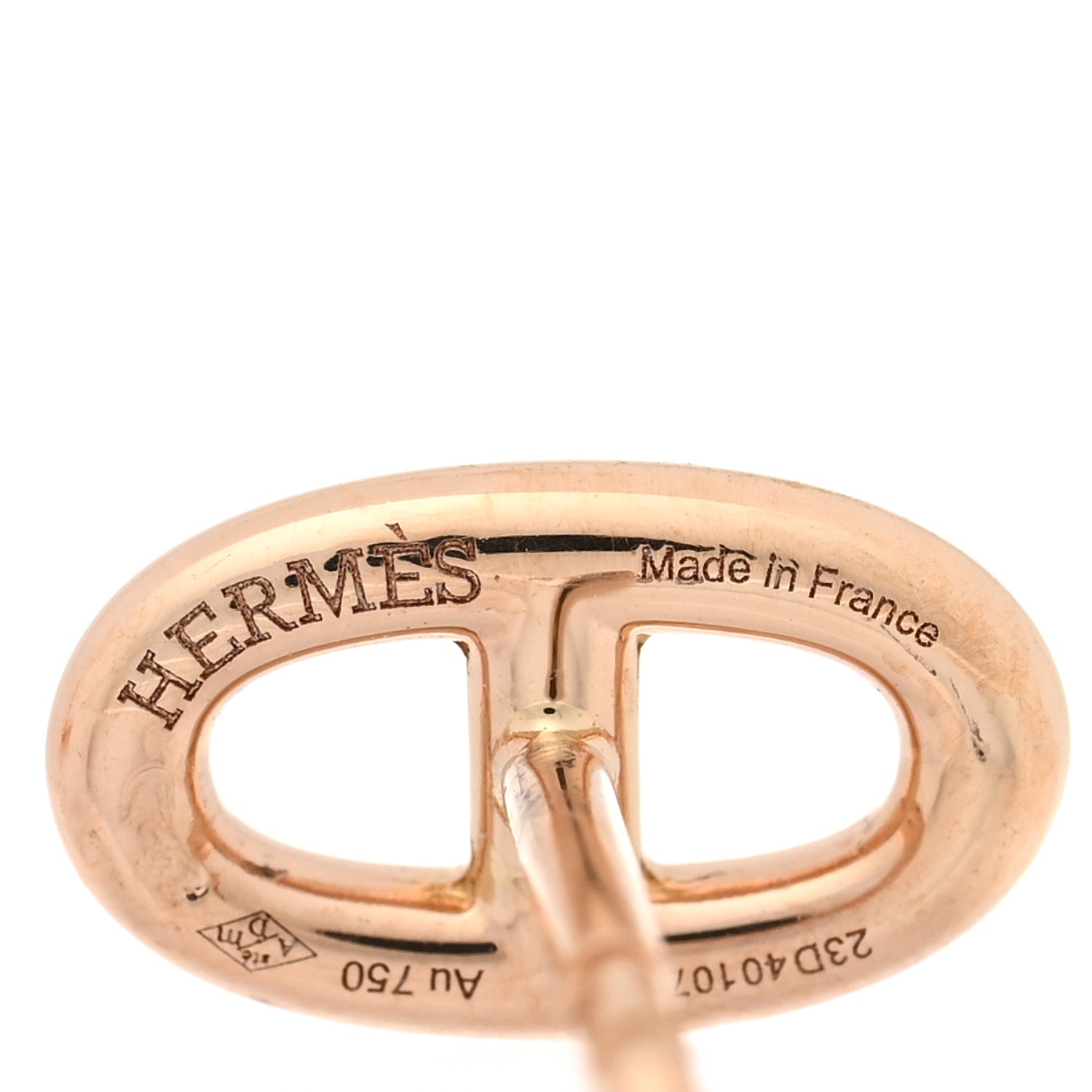 Hermes 18K Rose Gold TPM Farandole Stud Earrings 4 of 5