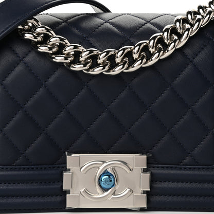 Chanel Lambskin Quilted Small Boy Flap Navy 8 of 11